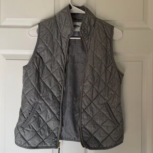 Old Navy Light Gray Quilted Vest